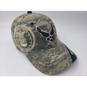 United States Air Force Digital Camo Adjustable Hat Cap USAF USA US Military Men